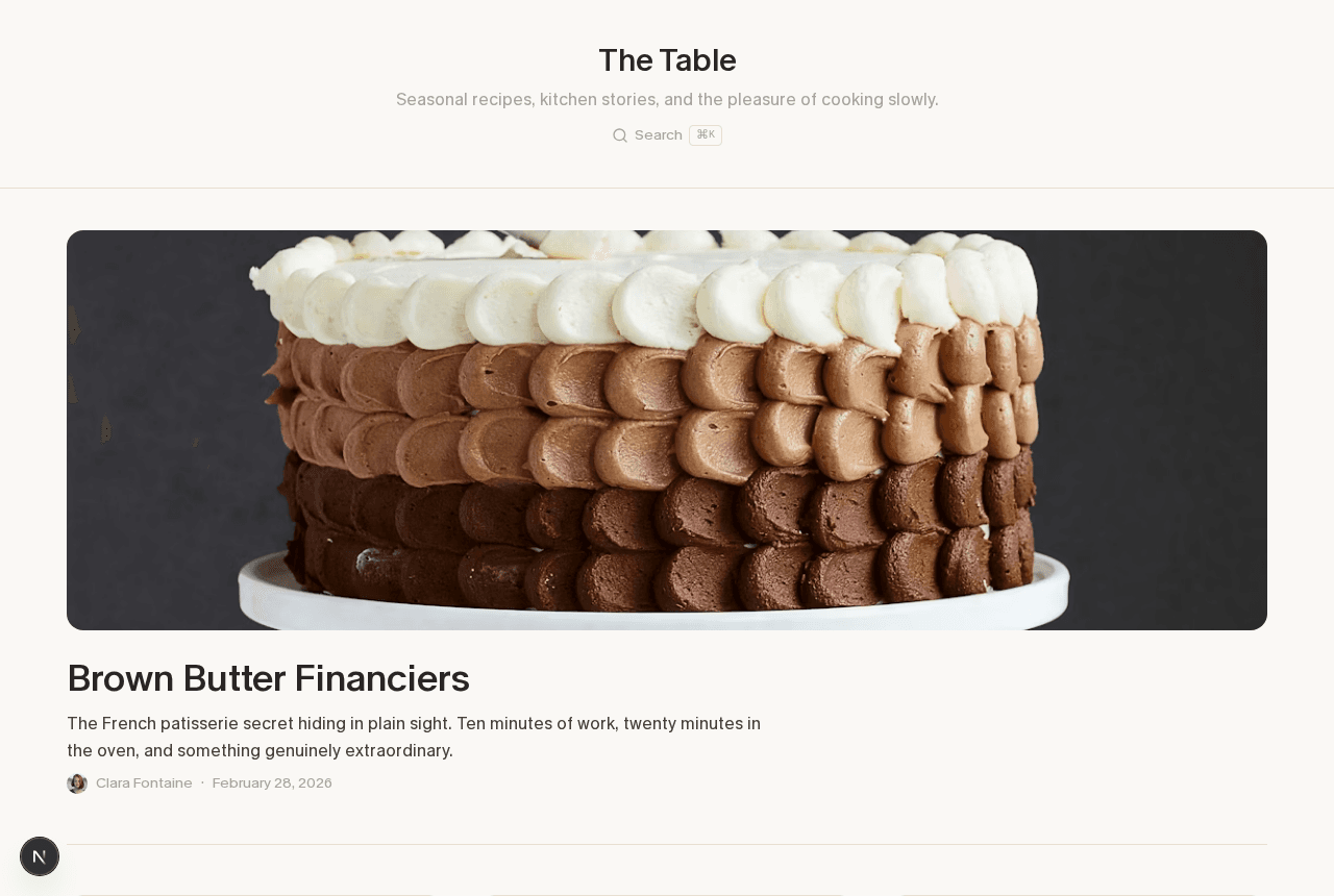 The Table blog — published from Notion via Blurb